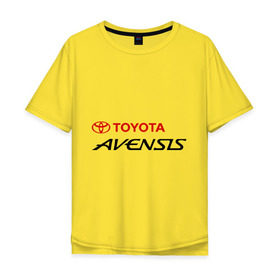 Мужская футболка хлопок Oversize с принтом Toyota Avensis , 100% хлопок | свободный крой, круглый ворот, “спинка” длиннее передней части | avensis | toyota | toyota avensis | авенсис | тойота | тойота авенсис
