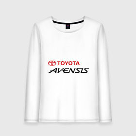Женский лонгслив хлопок с принтом Toyota Avensis , 100% хлопок |  | avensis | toyota | toyota avensis | авенсис | тойота | тойота авенсис