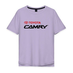 Мужская футболка хлопок Oversize с принтом Toyota Camry , 100% хлопок | свободный крой, круглый ворот, “спинка” длиннее передней части | toyota | toyota camry | камри | камрюха | тойота | тойота камри | японка