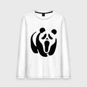 Мужской лонгслив хлопок с принтом Scream Panda , 100% хлопок |  | панда
