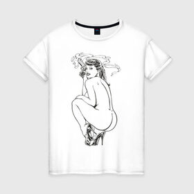 Женская футболка хлопок с принтом Секси киллер (2) , 100% хлопок | прямой крой, круглый вырез горловины, длина до линии бедер, слегка спущенное плечо | killer | девушка