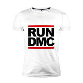 Мужская футболка премиум с принтом Run DMC , 92% хлопок, 8% лайкра | приталенный силуэт, круглый вырез ворота, длина до линии бедра, короткий рукав | dmc | gangsta | gansta | hip hop | hop | rap | run | рэп | рэпчина | хип | хип хоп | хипхоп | хоп