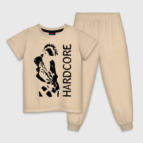 Детская пижама хлопок с принтом Punk Hardcore , 100% хлопок |  брюки и футболка прямого кроя, без карманов, на брюках мягкая резинка на поясе и по низу штанин
 | 