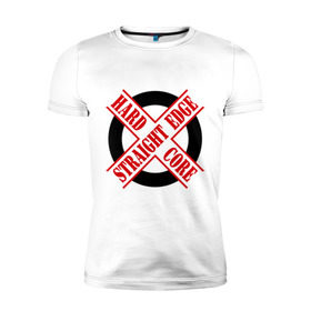 Мужская футболка премиум с принтом Straight edge (sXe) (1) , 92% хлопок, 8% лайкра | приталенный силуэт, круглый вырез ворота, длина до линии бедра, короткий рукав | 