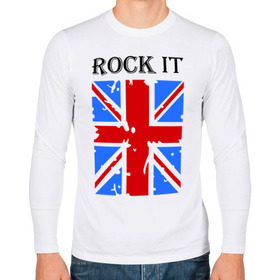 Мужской лонгслив хлопок с принтом Rock it , 100% хлопок |  | asds | britain | english | heavy metal | metal | rock | trash metal | англия | британия | британский флаг | метал | металл | рок | трэш метал | хеви метал