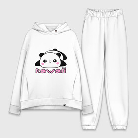 Женский костюм хлопок Oversize с принтом Kawaii Panda (Кавай Панда) ,  |  | панда