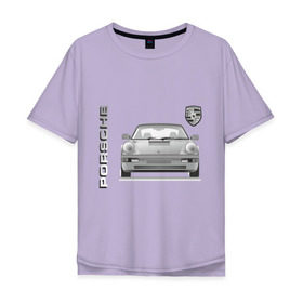 Мужская футболка хлопок Oversize с принтом Porsche (3) , 100% хлопок | свободный крой, круглый ворот, “спинка” длиннее передней части | porsche | авто | автомобиль | машины | порш | порше | тачки