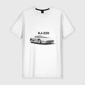 Мужская футболка премиум с принтом Jaguar XJ-220 , 92% хлопок, 8% лайкра | приталенный силуэт, круглый вырез ворота, длина до линии бедра, короткий рукав | 