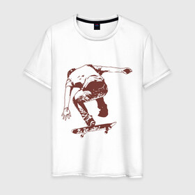 Мужская футболка хлопок с принтом Скейтер , 100% хлопок | прямой крой, круглый вырез горловины, длина до линии бедер, слегка спущенное плечо. | 