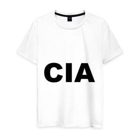 Мужская футболка хлопок с принтом ЦРУ (2) , 100% хлопок | прямой крой, круглый вырез горловины, длина до линии бедер, слегка спущенное плечо. | central intelligence agency | cia | спецслужбы сша | центральное разведывательное управление | цру
