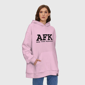 Худи SuperOversize хлопок с принтом AFK: Away From Keyboard. , 70% хлопок, 30% полиэстер, мягкий начес внутри | карман-кенгуру, эластичная резинка на манжетах и по нижней кромке, двухслойный капюшон
 | afk | afk: away from keyboard. специально для тех | away | away from keyboard | keyboard | кто любит отойти от клавиатуры в самый ответственный момент.from