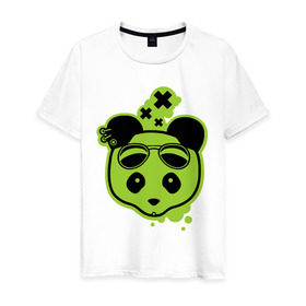 Мужская футболка хлопок с принтом Cool Panda , 100% хлопок | прямой крой, круглый вырез горловины, длина до линии бедер, слегка спущенное плечо. | панда