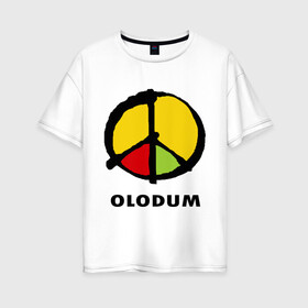 Женская футболка хлопок Oversize с принтом Olodum , 100% хлопок | свободный крой, круглый ворот, спущенный рукав, длина до линии бедер
 | Тематика изображения на принте: бразилия