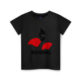 Детская футболка хлопок с принтом Russia boxing , 100% хлопок | круглый вырез горловины, полуприлегающий силуэт, длина до линии бедер | Тематика изображения на принте: кикбоксинг