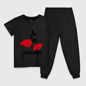 Детская пижама хлопок с принтом Russia boxing , 100% хлопок |  брюки и футболка прямого кроя, без карманов, на брюках мягкая резинка на поясе и по низу штанин
 | кикбоксинг