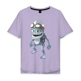 Мужская футболка хлопок Oversize с принтом Крэйзи Фрог , 100% хлопок | свободный крой, круглый ворот, “спинка” длиннее передней части | crazy frog | крейзи фрог | крэйзи фрог