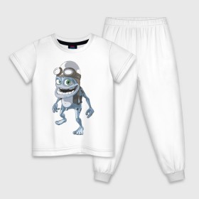 Детская пижама хлопок с принтом Крэйзи Фрог , 100% хлопок |  брюки и футболка прямого кроя, без карманов, на брюках мягкая резинка на поясе и по низу штанин
 | Тематика изображения на принте: crazy frog | крейзи фрог | крэйзи фрог