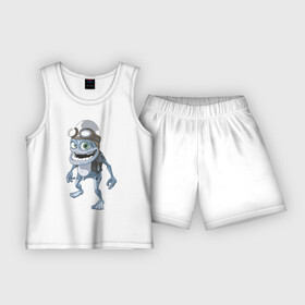 Детская пижама с шортами хлопок с принтом Крэйзи Фрог ,  |  | Тематика изображения на принте: crazy frog | крейзи фрог | крэйзи фрог