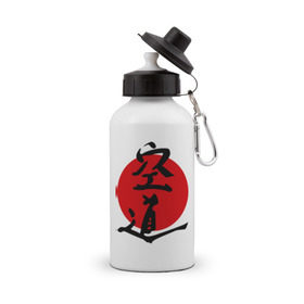 Бутылка спортивная с принтом Кудо (Kudo) , металл | емкость — 500 мл, в комплекте две пластиковые крышки и карабин для крепления | карате | каратэ | кудо