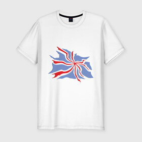 Мужская футболка премиум с принтом Флаг Англии , 92% хлопок, 8% лайкра | приталенный силуэт, круглый вырез ворота, длина до линии бедра, короткий рукав | england | gb | uk | англия | британский флаг | великобритания | соединенное королевство | флаг