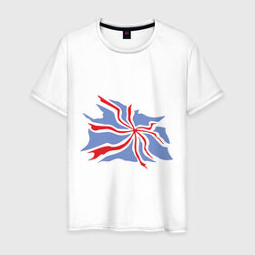 Мужская футболка хлопок с принтом Флаг Англии , 100% хлопок | прямой крой, круглый вырез горловины, длина до линии бедер, слегка спущенное плечо. | england | gb | uk | англия | британский флаг | великобритания | соединенное королевство | флаг