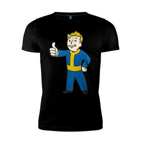 Мужская футболка премиум с принтом Мальчик из Fallout , 92% хлопок, 8% лайкра | приталенный силуэт, круглый вырез ворота, длина до линии бедра, короткий рукав | fallout | мальчик | постапокалиптические | радиация