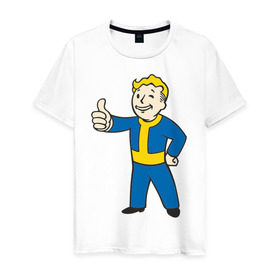 Мужская футболка хлопок с принтом Мальчик из Fallout , 100% хлопок | прямой крой, круглый вырез горловины, длина до линии бедер, слегка спущенное плечо. | fallout | мальчик | постапокалиптические | радиация