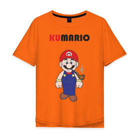 Мужская футболка хлопок Oversize с принтом Kumario , 100% хлопок | свободный крой, круглый ворот, “спинка” длиннее передней части | марио