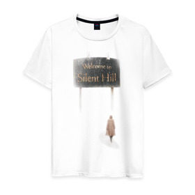 Мужская футболка хлопок с принтом Сайлент Хилл , 100% хлопок | прямой крой, круглый вырез горловины, длина до линии бедер, слегка спущенное плечо. | Тематика изображения на принте: hill | silent | сайлент | ужастик | ужастики | ужасы | хилл