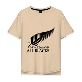 Мужская футболка хлопок Oversize с принтом All blacks , 100% хлопок | свободный крой, круглый ворот, “спинка” длиннее передней части | американский футбол | регби