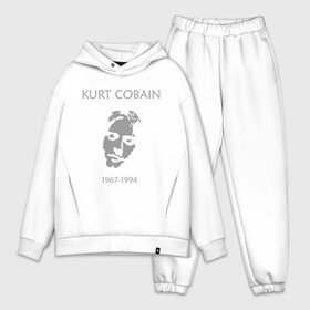 Мужской костюм хлопок OVERSIZE с принтом Kurt Cobain ,  |  | kurt cobain | nirvana | кумиры | курт кобейн | легенды | нирвана | певцы | портреты