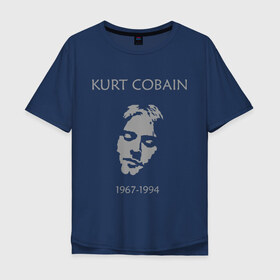 Мужская футболка хлопок Oversize с принтом Kurt Cobain , 100% хлопок | свободный крой, круглый ворот, “спинка” длиннее передней части | kurt cobain | nirvana | кумиры | курт кобейн | легенды | нирвана | певцы | портреты