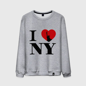 Мужской свитшот хлопок с принтом I Love NY (2) , 100% хлопок |  | i love | new york | америка | нью йорк | я люблю нью йорк