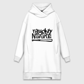 Платье-худи хлопок с принтом Naughty by nature ,  |  | хип хоп