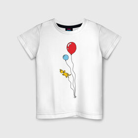 Детская футболка хлопок с принтом Воздушные шарики , 100% хлопок | круглый вырез горловины, полуприлегающий силуэт, длина до линии бедер | воздушное настроениевоздушные шарики | праздник