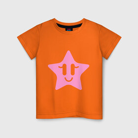 Детская футболка хлопок с принтом Скромная звездочка , 100% хлопок | круглый вырез горловины, полуприлегающий силуэт, длина до линии бедер | 