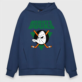 Мужское худи Oversize хлопок с принтом Anaheim Mighty Ducks (2) , френч-терри — 70% хлопок, 30% полиэстер. Мягкий теплый начес внутри —100% хлопок | боковые карманы, эластичные манжеты и нижняя кромка, капюшон на магнитной кнопке | Тематика изображения на принте: nhl | лига | национальная лига | нхл | хокей | хоккей | хоккейная лига