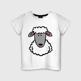 Детская футболка хлопок с принтом Гламурная овца , 100% хлопок | круглый вырез горловины, полуприлегающий силуэт, длина до линии бедер | баран | барашик | гламурная овца | овечка | овца