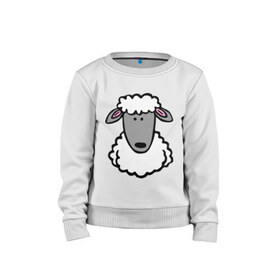 Детский свитшот хлопок с принтом Гламурная овца , 100% хлопок | круглый вырез горловины, эластичные манжеты, пояс и воротник | баран | барашик | гламурная овца | овечка | овца