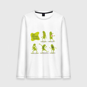 Мужской лонгслив хлопок с принтом Зеленые человечки , 100% хлопок |  | dance | monster | зеленые человечки | монстрик | монстры | танец