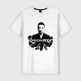 Мужская футболка премиум с принтом Depeche mode (7) , 92% хлопок, 8% лайкра | приталенный силуэт, круглый вырез ворота, длина до линии бедра, короткий рукав | depeche mode | rock | депеш мод | рок | электронная музыка