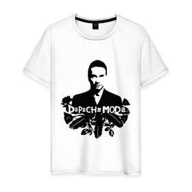 Мужская футболка хлопок с принтом Depeche mode (7) , 100% хлопок | прямой крой, круглый вырез горловины, длина до линии бедер, слегка спущенное плечо. | depeche mode | rock | депеш мод | рок | электронная музыка