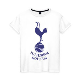 Женская футболка хлопок с принтом FA Premier League-Tottenham Hotspur FC , 100% хлопок | прямой крой, круглый вырез горловины, длина до линии бедер, слегка спущенное плечо | fa premier league | евро 2012 | футбол
