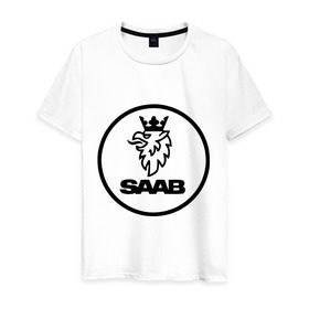 Мужская футболка хлопок с принтом Saab (2) , 100% хлопок | прямой крой, круглый вырез горловины, длина до линии бедер, слегка спущенное плечо. | honda | saab | авто | автомобиль | машины | сааб | тачки | хонда