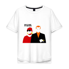 Мужская футболка хлопок Oversize с принтом Pet Shop Boys (1) , 100% хлопок | свободный крой, круглый ворот, “спинка” длиннее передней части | pet shop boys | pet shop boys   back to mineboys | shop boys | музыка | пет шоп бойс