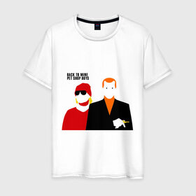 Мужская футболка хлопок с принтом Pet Shop Boys (1) , 100% хлопок | прямой крой, круглый вырез горловины, длина до линии бедер, слегка спущенное плечо. | pet shop boys | pet shop boys   back to mineboys | shop boys | музыка | пет шоп бойс