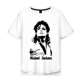 Мужская футболка хлопок Oversize с принтом Michael Jackson , 100% хлопок | свободный крой, круглый ворот, “спинка” длиннее передней части | jackson | michael | pop | джексон | майкл | майкл джексон | поп