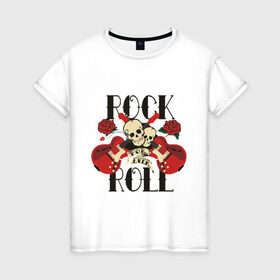 Женская футболка хлопок с принтом Rock (8) , 100% хлопок | прямой крой, круглый вырез горловины, длина до линии бедер, слегка спущенное плечо | heavy metal | metal | rocknroll | trash metal | гитары | метал | металл | рок | рок н ролл | рокrock | трэш метал | хеви метал | череп