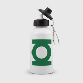 Бутылка спортивная с принтом Зеленый фонарь , металл | емкость — 500 мл, в комплекте две пластиковые крышки и карабин для крепления | зеленый фонарь