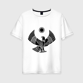 Женская футболка хлопок Oversize с принтом Дагестан , 100% хлопок | свободный крой, круглый ворот, спущенный рукав, длина до линии бедер
 | 05 регион | даг | дагестан | дагестанец | даги | орел